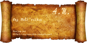 Ay Mónika névjegykártya